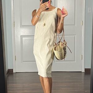 Liz Claiborne Luz Sport linen blend minimalist dress size 4